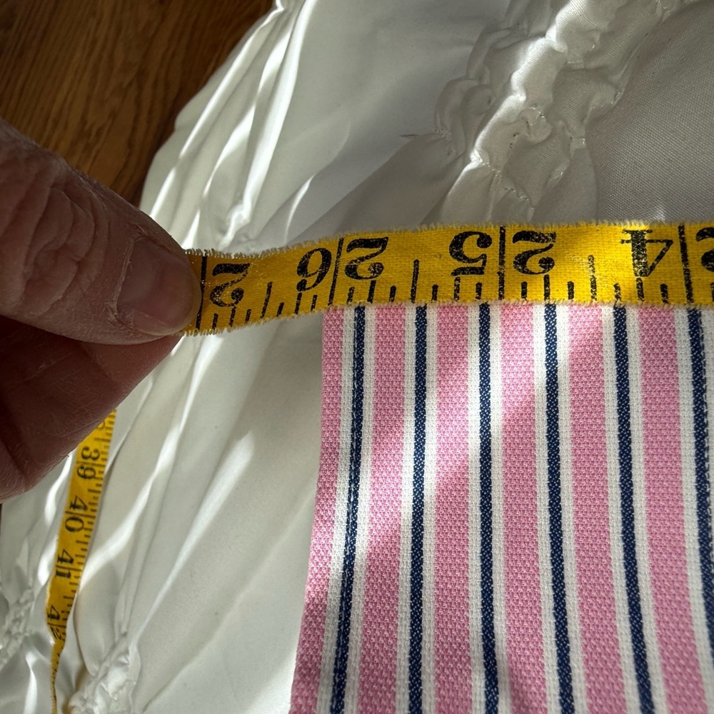 Lauren Ralph Lauren Men's XL
18 36/37 Blue/Pink Striped Button Down PREPPY - Picture 9 of 10